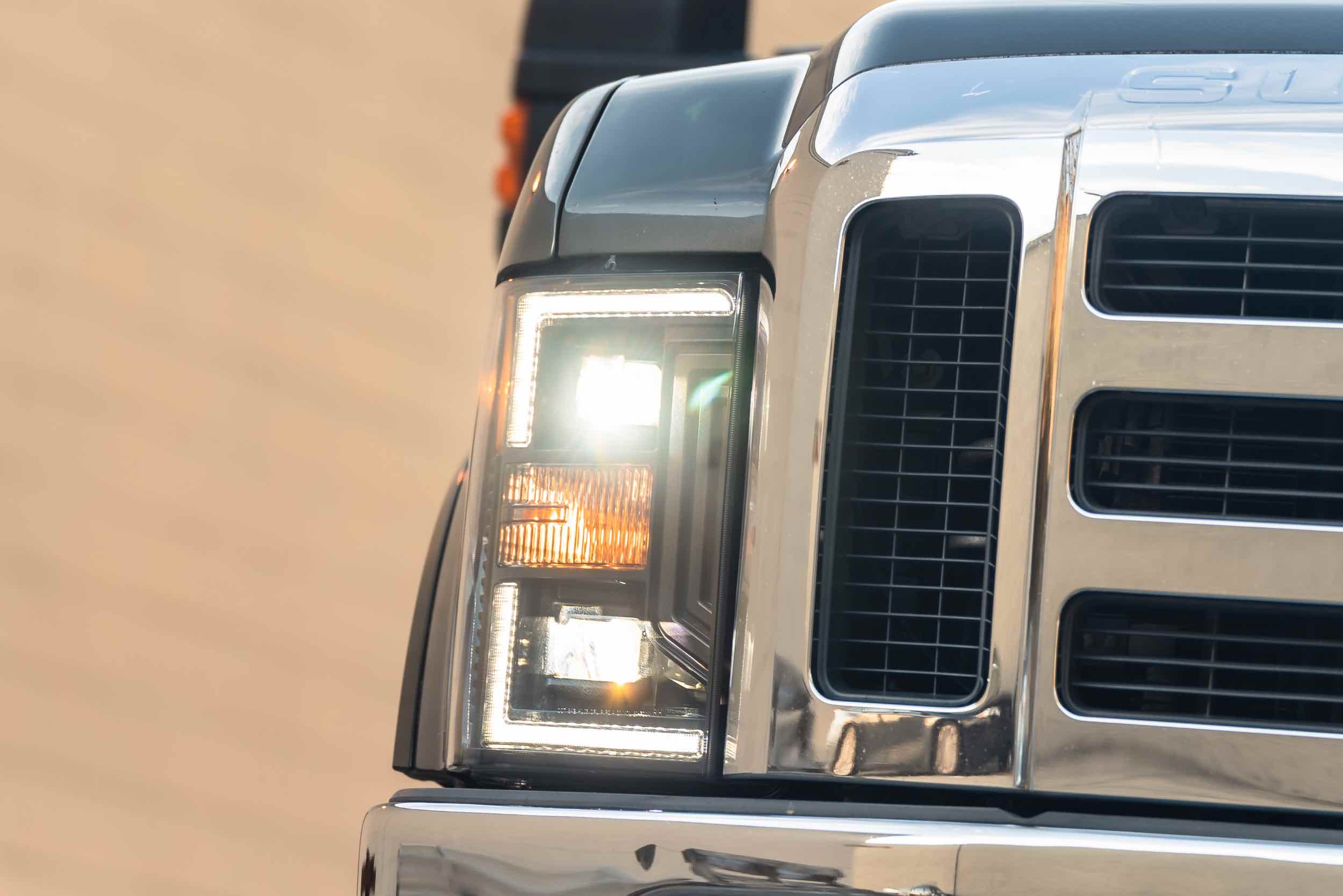 08 10 Super Duty XB Hybrid LED Headlights Morimoto LF555